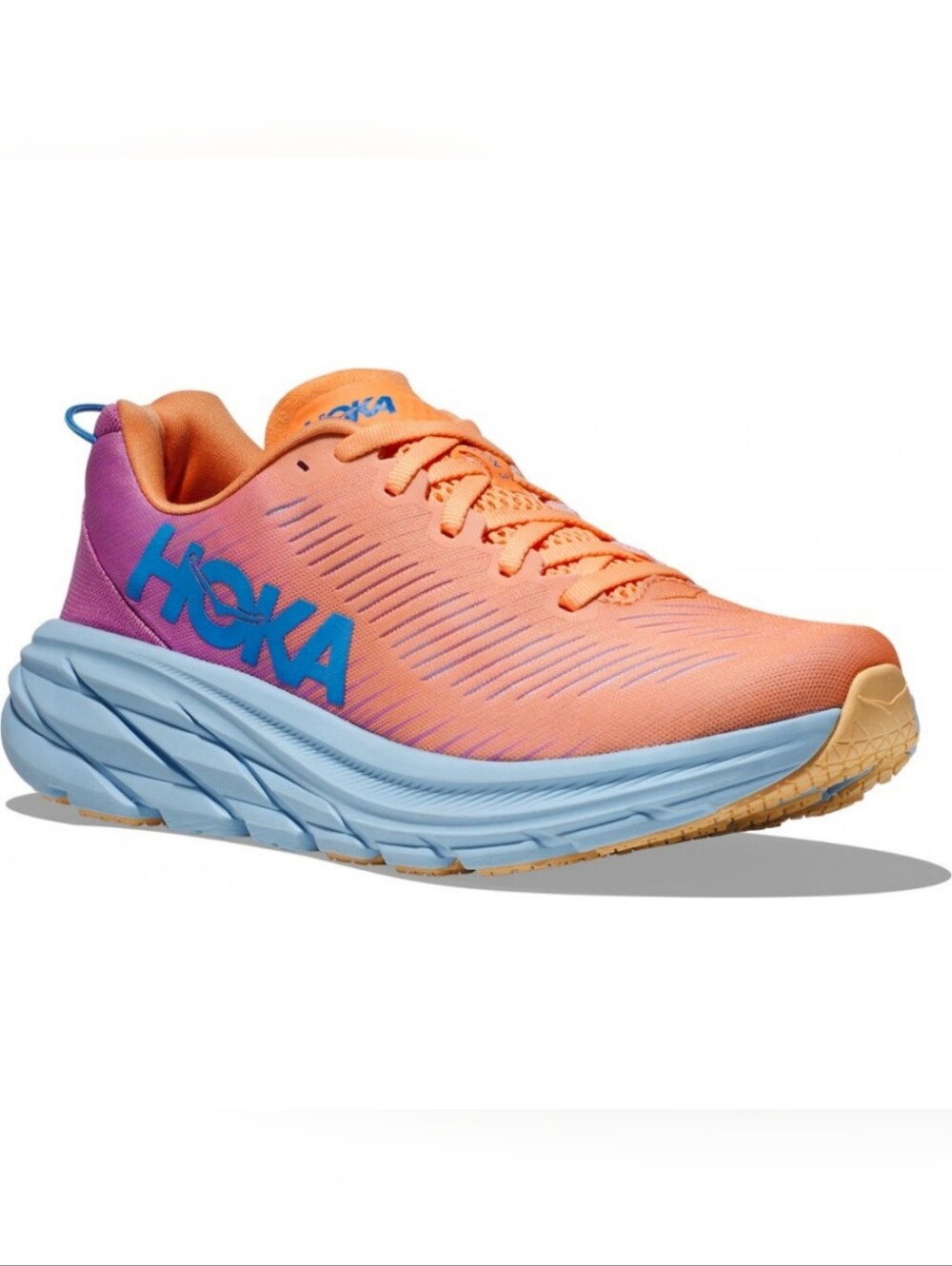 HOKA Rincon 3 Running Shoes Orange & Blue | 8 | Lightweight Performance Travel